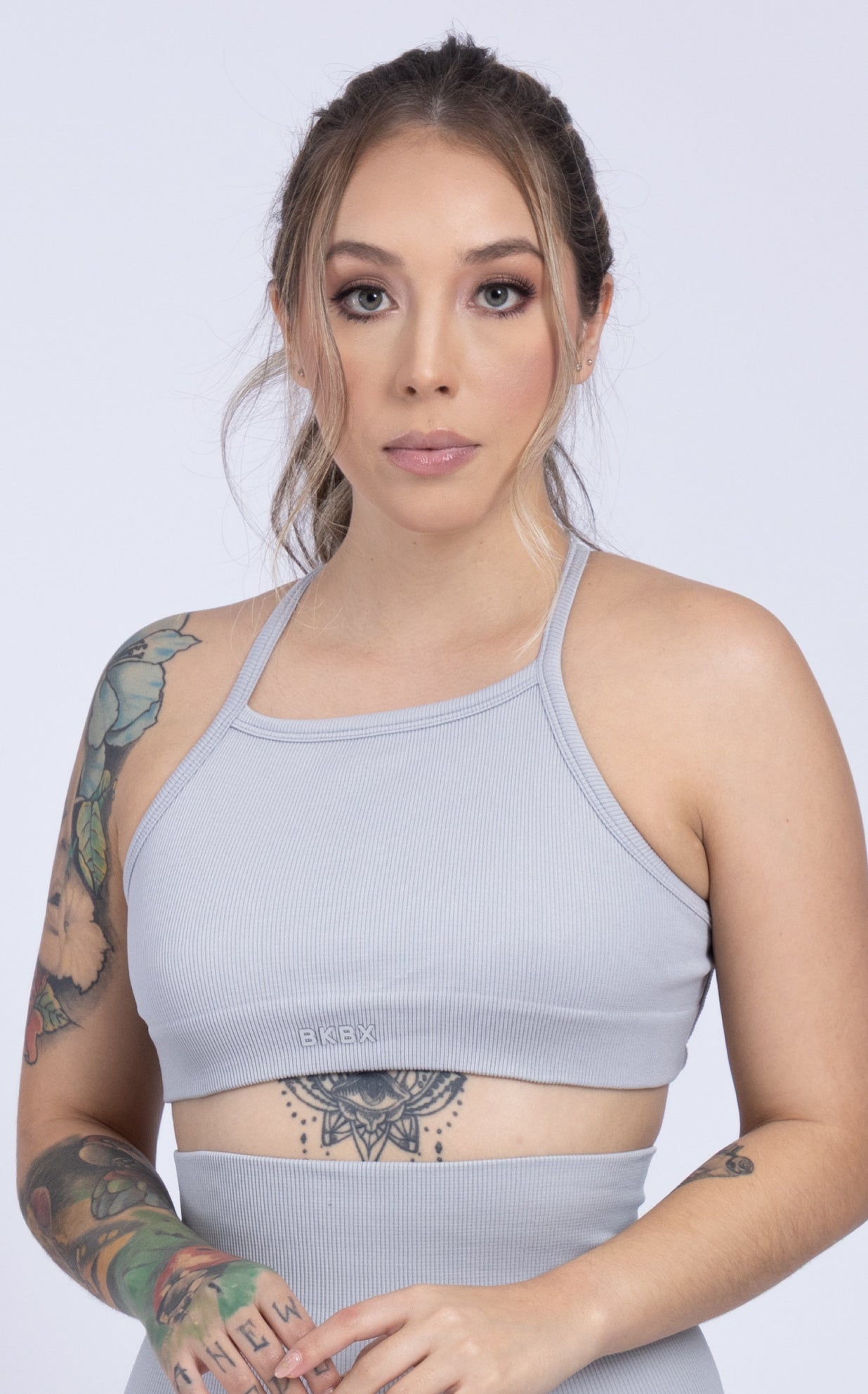 Crop Top Gris - Bkbxcolombia