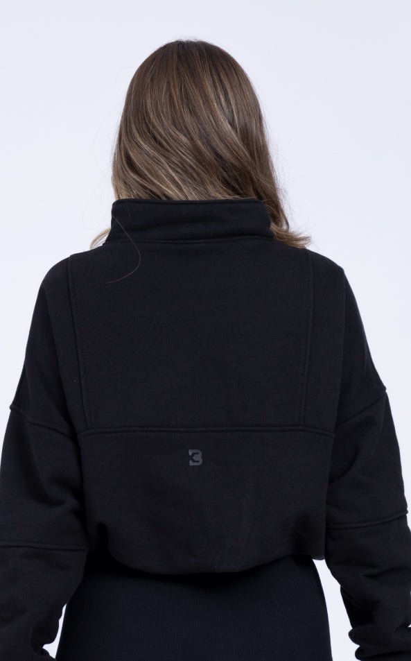 Half Zipper Hoodie Black - Bkbxcolombia