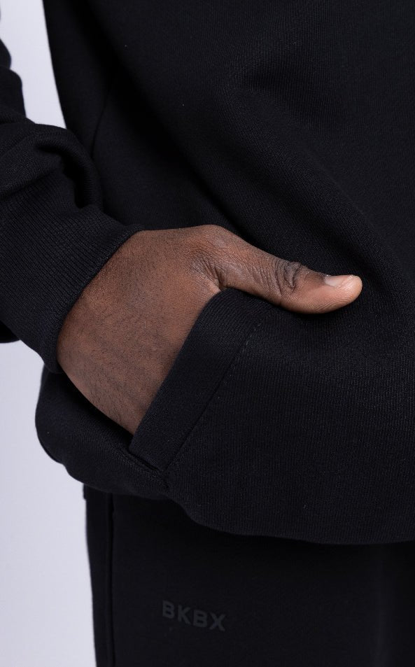 Half Zipper Hoodie Black - Bkbxcolombia