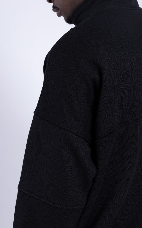 Half Zipper Hoodie Black - Bkbxcolombia