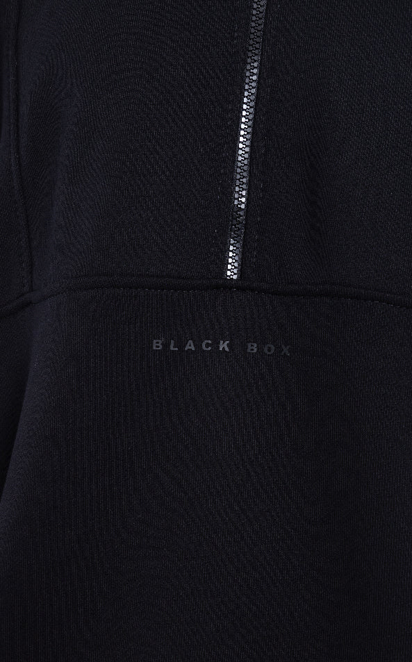 Half Zipper Hoodie Black - Bkbxcolombia