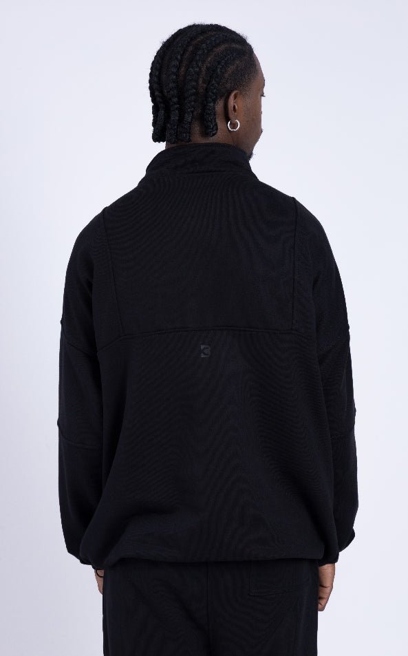 Half Zipper Hoodie Black - Bkbxcolombia
